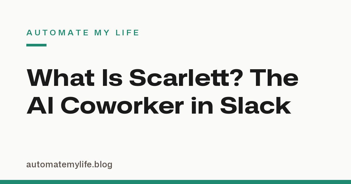 What Is Scarlett? The AI Co-Worker That Lives in Slack and iMessage